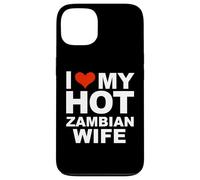 Custodia per iPhone 13 Amo il mio caldo Zambia Moglie Marito Matrimonio Zambia