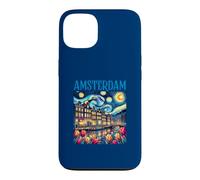 Custodia per iPhone 13 Amsterdam In Notte Stellata Van Gogh Style Graphic