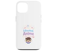 Custodia per iPhone 13 Anime Ansia Pensare troppo Weeb Kawaii Overthinker Merch