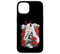 Custodia per iPhone 13 Anime Oni Ragazza Giapponese Kanji Ragno Giglio Fiori Harajuku