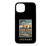 Custodia per iPhone 13 Anversa, Belgio, fronte fiume, orizzonte, viaggio, arte
