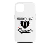 Custodia per iPhone 13 Apparentemente mi piace il segno di baseball,Apparentemente mi piace il baseball