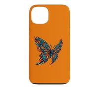 Custodia per iPhone 13 Arancione Farfalla Nativa Americana
