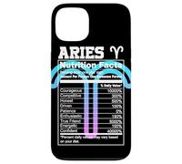 Custodia per iPhone 13 Ariete Valori nutrizionali Segno zodiacale Astrologia Blu Viola