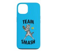 Custodia per iPhone 13 Artistico Tabby Cat gioca Pickleball - Team Smash!