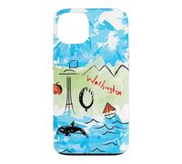 Custodia per iPhone 13 Artsy State of Washington Design, Nord-Ovest