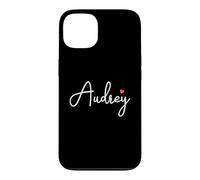 Custodia per iPhone 13 Audrey Nome Compleanno Bambino Ragazza Donna Personalizzato Audrey