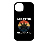 Custodia per iPhone 13 Aviator Mechanic Retro Aircraft Engine Aviation