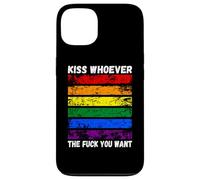 Custodia per iPhone 13 bacia chi vuoi Bandiera arcobaleno LGBTQI