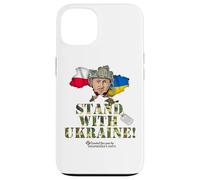 Custodia per iPhone 13 Bandiera della Polonia Selenskyj cane Stand with Ucraina