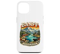 Custodia per iPhone 13 Banff Canada Retro Mountain Scenico Parco Nazionale Souvenir