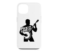 Custodia per iPhone 13 Banjo Pick Love Country Musica Folk Bluegrass Banjo Player