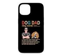 Custodia per iPhone 13 Basset Hound Dog Dad Definition Funny Fathers Day