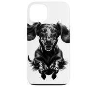 Custodia per iPhone 13 Bassotto divertente in salto come un ritratto fresco