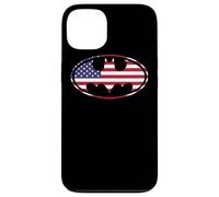 Custodia per iPhone 13 Batman American Flag Oval