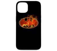 Custodia per iPhone 13 Batman Flames Logo