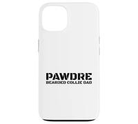 Custodia per iPhone 13 Bearded Collie Dog Dad Owner Distressed Text