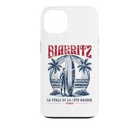Custodia per iPhone 13 Biarritz France Surf Summer - Stampa invecchiata