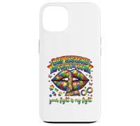Custodia per iPhone 13 Big Sisters Fight Too Autism Awareness Puzzle Labbra