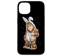 Custodia per iPhone 13 Bigfoot Sasquatch Yeti Uova di coniglio pasquale orecchie da coniglio