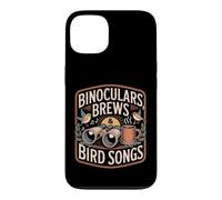 Custodia per iPhone 13 Binoculars Brews & Bird Songs birdwatching caffè natura