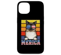 Custodia per iPhone 13 Birman Cat 4th Of July Merica American Mericat Cats Lovers