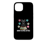 Custodia per iPhone 13 Black Cat Lover Born To Spoil Kitties