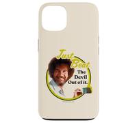 Custodia per iPhone 13 Bob Ross Just Beat The Devil Out of It