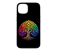 Custodia per iPhone 13 Bodhi Tree Buddismo Simbolo Spiritualità Stained Glass Art