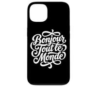 Custodia per iPhone 13 Bonjour Tout le Monde Script francese Hello World