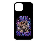 Custodia per iPhone 13 Bootleg Six Seven Meme Space Galaxy - Simpatici gatti
