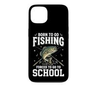 Custodia per iPhone 13 Born To Go Fishing Forced To Go To School Pescatore