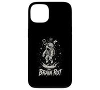 Custodia per iPhone 13 Brain Rot Astronauta Grafica Surreale Spazio Gamer Meme Regalo