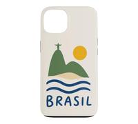 Custodia per iPhone 13 Brasile Rio De Janeiro Cristo il Redentore Spiaggia Sole
