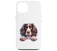 Custodia per iPhone 13 Brittany English Springer Spaniel Cocker Spaniel Dog Face
