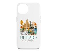 Custodia per iPhone 13 Buffalo, skyline di New York, souvenir della città dei buoni vicini
