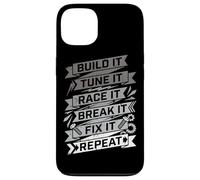 Custodia per iPhone 13 Build It Tune It Race It Break It Fix It Repeat Car Lover