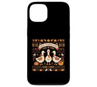 Custodia per iPhone 13 Buon Ringraziamento Oche autunno raccolto Goose fan