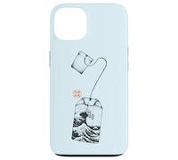 Custodia per iPhone 13 Bustina di tè Great Wave Estetica giapponese