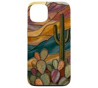 Custodia per iPhone 13 Cactus di vetro colorato Artful Trendy