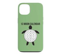Custodia per iPhone 13 Calendario lunare con 13 tartarughe lunari e conchiglie