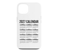 Custodia per iPhone 13 Camicia Calendario 2027 Uomo Donna Bambino 27 Calendario