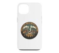 Custodia per iPhone 13 Camping Vacation Mountains Coffee And Folk Music