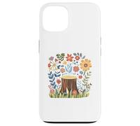 Custodia per iPhone 13 Capriccioso albero floreale ceppo giardino natura arte
