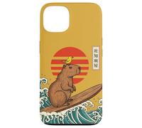 Custodia per iPhone 13 Capybara Surf Giapponese Grande Onda Kanagawa Ukiyo-e