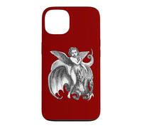 Custodia per iPhone 13 Carattere alato demoniaco cavalcando un drago a due teste ritagliato