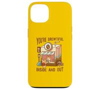 Custodia per iPhone 13 Carino Corgi Coffee Store Brewtiful dentro e fuori
