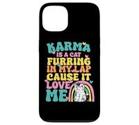 Custodia per iPhone 13 Carino Karma è un gatto furring nel mio giro perché mi ama