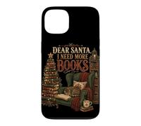 Custodia per iPhone 13 Caro Babbo Natale ho bisogno di più libri Lettore di Natale Amante dei libri