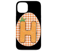 Custodia per iPhone 13 Carota Pasqua Lettera H Monogramma Primavera Grafica